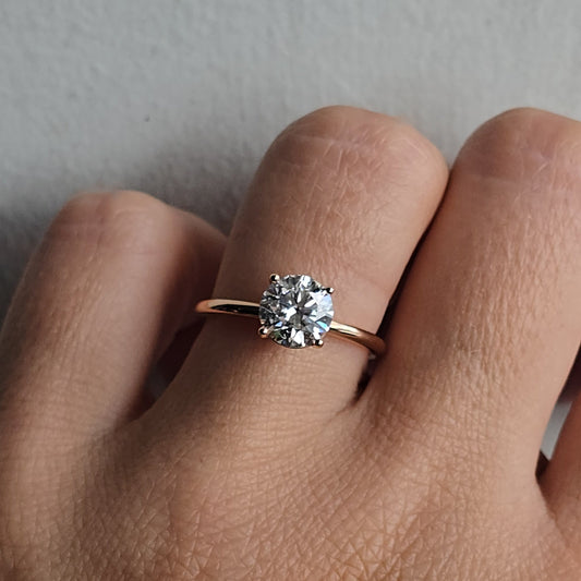 Round Brilliant Diamond Solitaire Engagement Ring