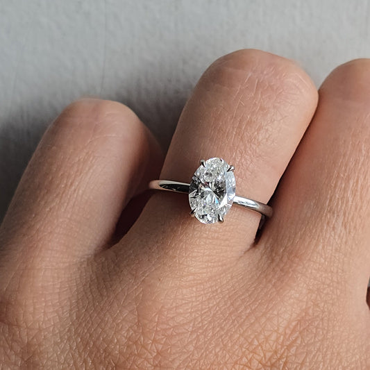 Oval Diamond Solitaire Engagement Ring