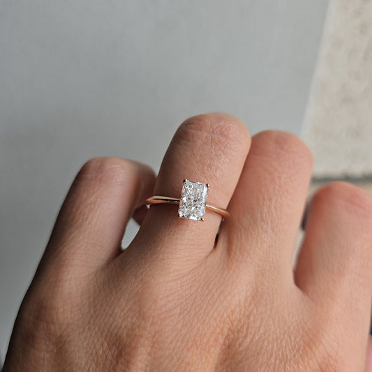 Radiant Cut Diamond Solitaire Engagement Ring