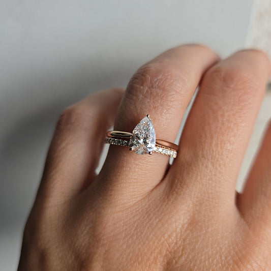 Pear Brilliant Diamond Solitaire Engagement Ring